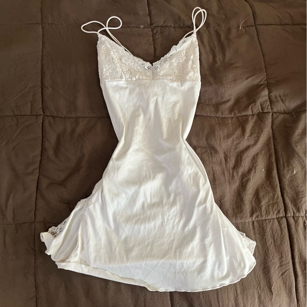 white lace lingeri slip dress